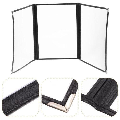 Transparent PVC-menuholder 31x24cm, 3 sider 2