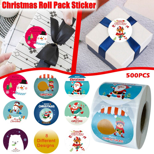 Weihnachtsaufkleber-Set, 1 Rolle, 500 Stück 1
