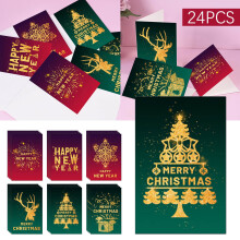 Ensemble de 24 cartes de vœux de Noël avec enveloppes