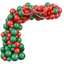 Kit d'arche de ballons de Noël rouge et vert (89 pièces)