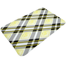 Yellow Black Tartan Door Mat Non-Slip 20x31.5 Inch