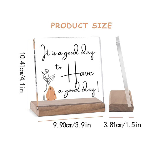 Support de plaque de bureau inspirante en bois 2