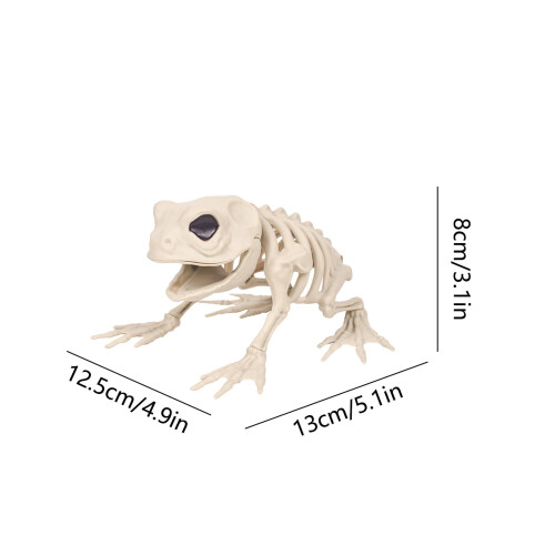 Plastskjelettfrosk Halloween-dekorasjon, 1 stk. 2