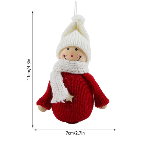 Christmas wool plush pendant tree decoration 1 piece 2
