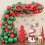 Kit d'arche de ballons de Noël rouge et vert (89 pièces) 2