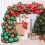 Kit d'arche de ballons de Noël rouge et vert (89 pièces) 4