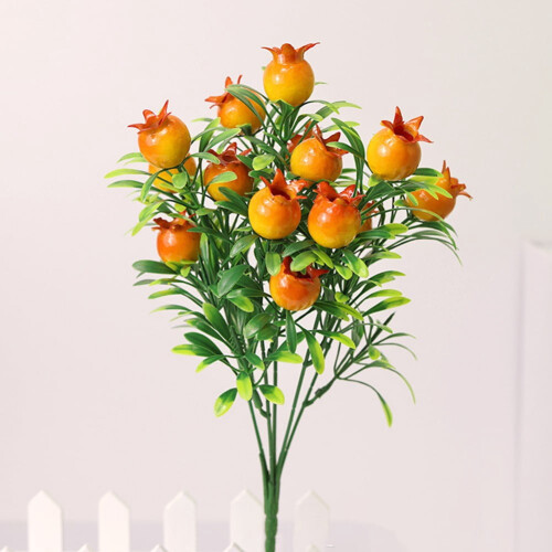 Kunstig appelsinfruktgrendekorasjon 32 cm