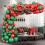 Kit d'arche de ballons de Noël rouge et vert (89 pièces) 5
