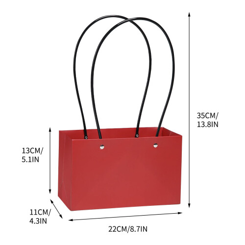 Kraftpapir blomsterbuketpose med PVC-håndtag 2