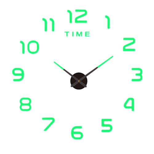 Horloge murale WJSXC à surface miroir, silencieuse et grand format 1