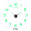 Horloge murale WJSXC à surface miroir, silencieuse et grand format 3