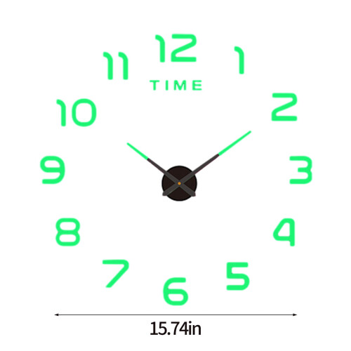 Horloge murale WJSXC à surface miroir, silencieuse et grand format 2