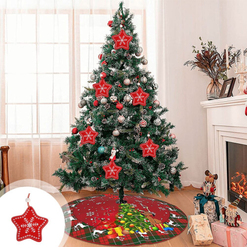 Wood Christmas Red Decorative Pendant 1 piece 1