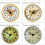 2.8 Inch Round Quartz Clock Insert with Gold Trim and 3