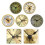 2.8 Inch Round Quartz Clock Insert with Gold Trim and 6