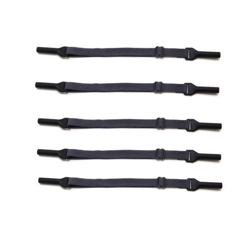 Adjustable Eyeglass Straps for Adults - 5 Pack DarkGrey
