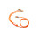 5-in-1 LED Night Light Braided Charging Cable - USB/OTG/Type-C/iOS/Android Compatible Orange 2