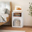 Homcom HOMCOM Bedside Table, Modern Bedside Cabinet for Bedroom, White 1