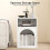 Homcom HOMCOM Bedside Table, Modern Bedside Cabinet for Bedroom, White 5