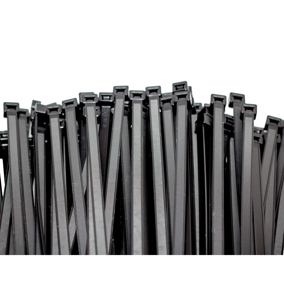 100Pack 8 Inch Black Nylon Zip Ties Heavy Duty 48Lb Strength For Secure Cable Management 9310869829102