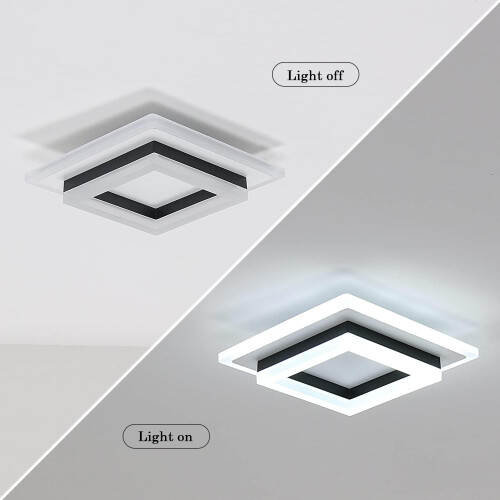 24W Modern Ceiling Lamp, Square LED Ceiling Lights 2