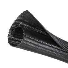 26ft Cable Management Sleeve 1/4 inch Pet Proof Split Wire Loom Tubing for TV Computer Cables Black