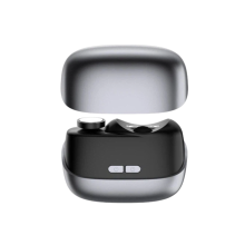 Luxury 4-Piece Electric Nail Clipper Gift Set – Deep Silver & Black Earbud-Style Rechargeable Trimmer with Full Accessories