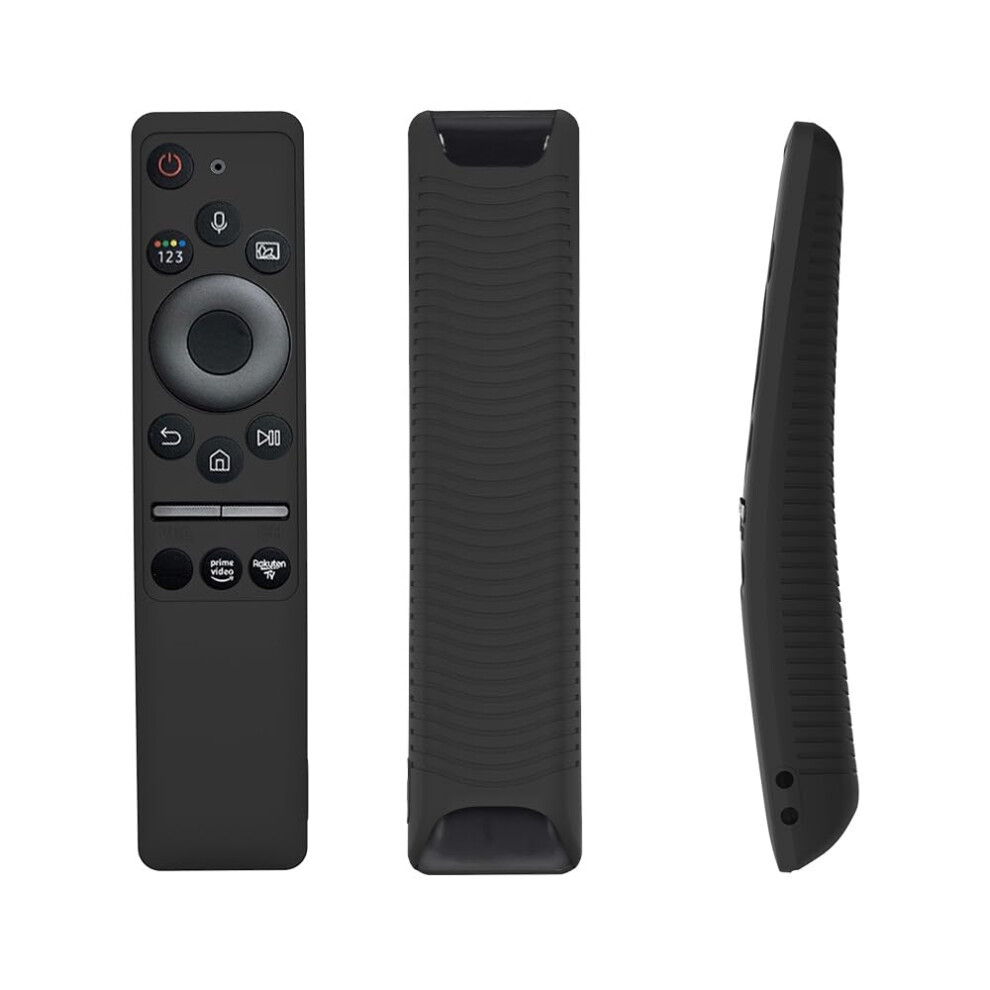 Smart Tv Remote Cover Silicone Shockproof Case For Samsung Bn5901312a 360 Full Protection Black 9330225825135