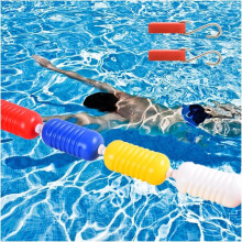 Pool Safety Rope 2m with Buoys, ColorCoded Floating Swim Lane Divider with Hooks, 9CM Barrier