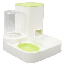 Comedero para gatos de acero inoxidable con diseño todo en uno, dispensador automático de comida y agua fácil de limpiar para la comodidad de tu