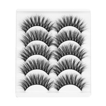 Gene false lucrate manual cu gene pufoase din blană de nurcă, 10 perechi: moi, confortabile și perfecte pentru un look glamour