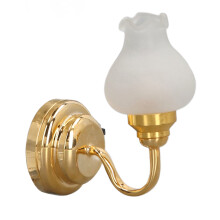 Éclairage miniature à l'échelle 1/12, lampe LED écologique avec interrupteur et base en métal pour décoration de maison de poupée