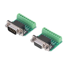 DB9 Male Female Screw Terminal Adapter for RS232 RS485, Easy Wiring Connection Durable PCB Board