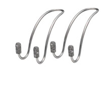 2pcs Stainless Steel Car Headrest Hooks Double Hook Design for Bags Organizer and Vehicle Storage