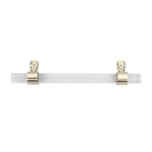 B01277S Mango de cristal acrílico, 78-80g, 96mm, oro