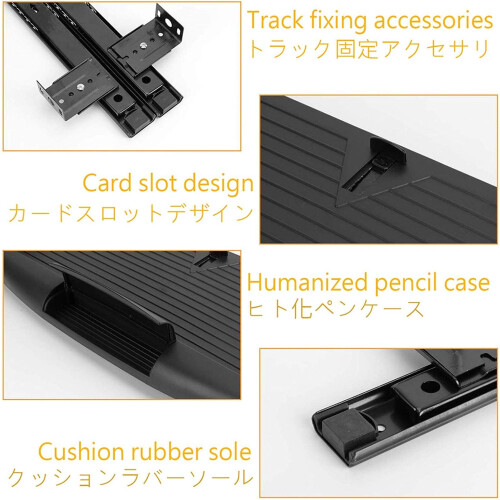 Under Desk Keyboard Tray with Mouse Platform, Adjustable Sliding Drawer for Ergonomic Typing, Easy Installation 2