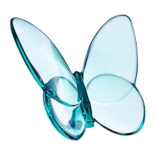 Adorno de mariposa de cristal azul claro (1 unidad)