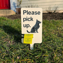 Panneau « Nettoyage des chiens » : Ramassez les déjections de votre chien