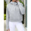 Felpe con Cappuccio da Donna, Mezza Zip, Maniche Lunghe, Corte, Pullover, Tasche e Foro per il Pollice Grigio M 3