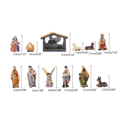 12-delte krybbefigurer i harpiks 1