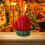 Vela perfumada com luva de Natal vermelha 4