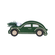 Christmas ornament dark green shiny desk decoration 1 piece