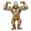 Gorillastatue messing vintage dyrefigur 1