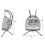 Fimous Fimous Rattan Garden Double Hanging Egg Chair 2