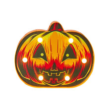 Zestaw dekoracji okiennych LED na Halloween: dynia, pająk,