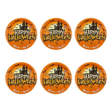 Papierowe talerzyki Foqnuq na Halloween – wzór dyni, 6 szt.