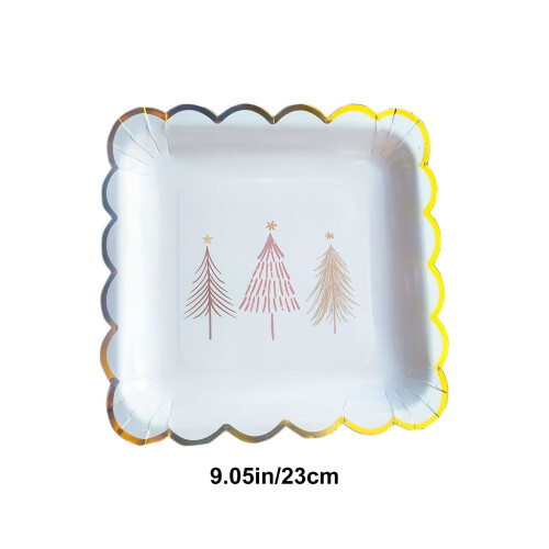 Engångstallrikar i guldfolie, 23 cm, 10-pack 2