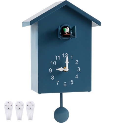 GHOJET cuckoo clock plastic wall clock white 1 piece