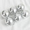 Christmas Tree Ball Pendant Silver Plastic 6pcs 1
