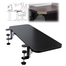 Ergonomic Desk Extender with Foldable Keyboard Tray for Desk, Arm Support Platform for Typing and Mouse Work